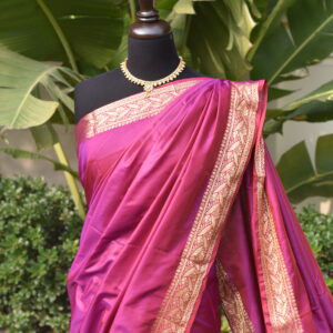 mehr – royal magenta banarsi silk saari