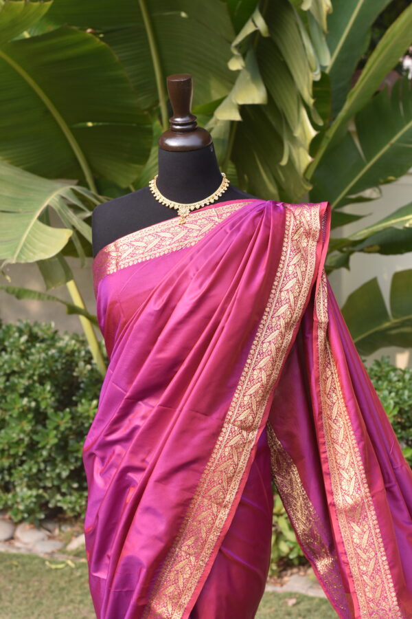mehr – royal magenta banarsi silk saari