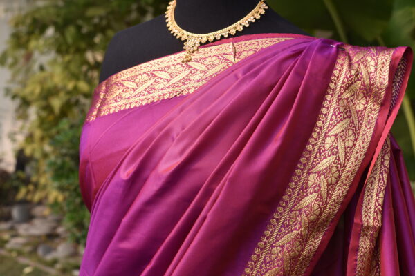 mehr – royal magenta banarsi silk saari