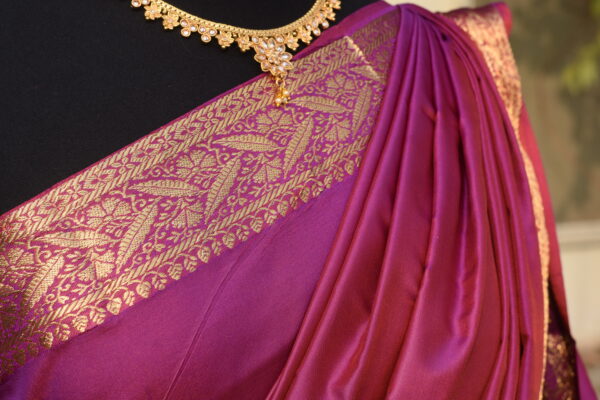 mehr – royal magenta banarsi silk saari