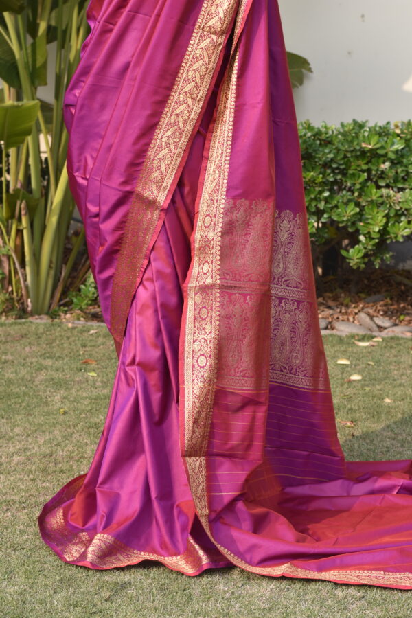 mehr – royal magenta banarsi silk saari