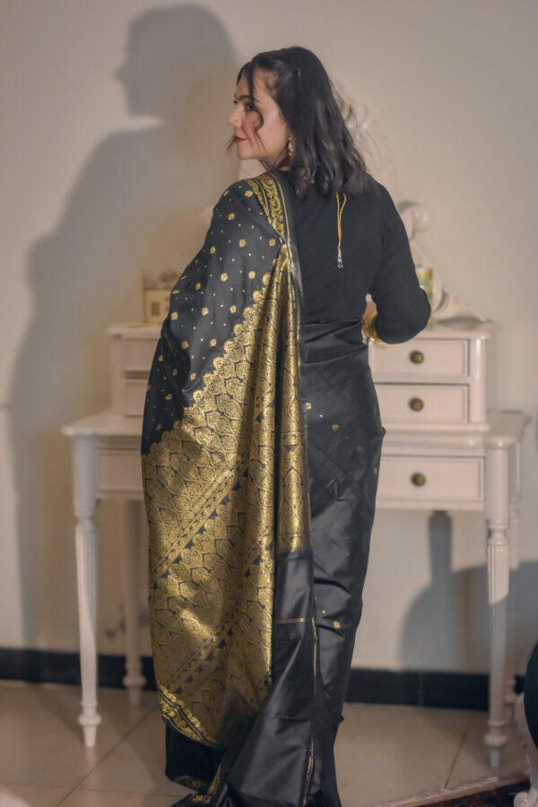 naaz – black banarsi silk saari